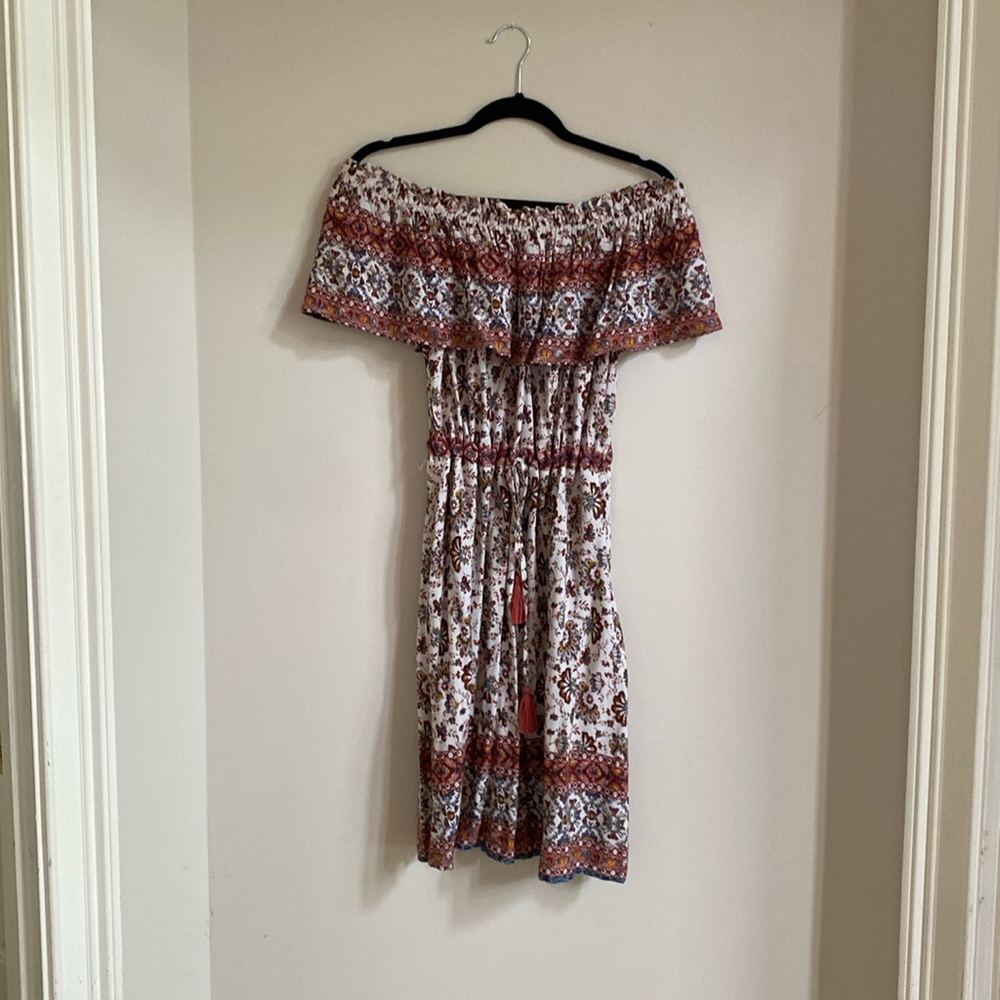 Off shoulder boho dress